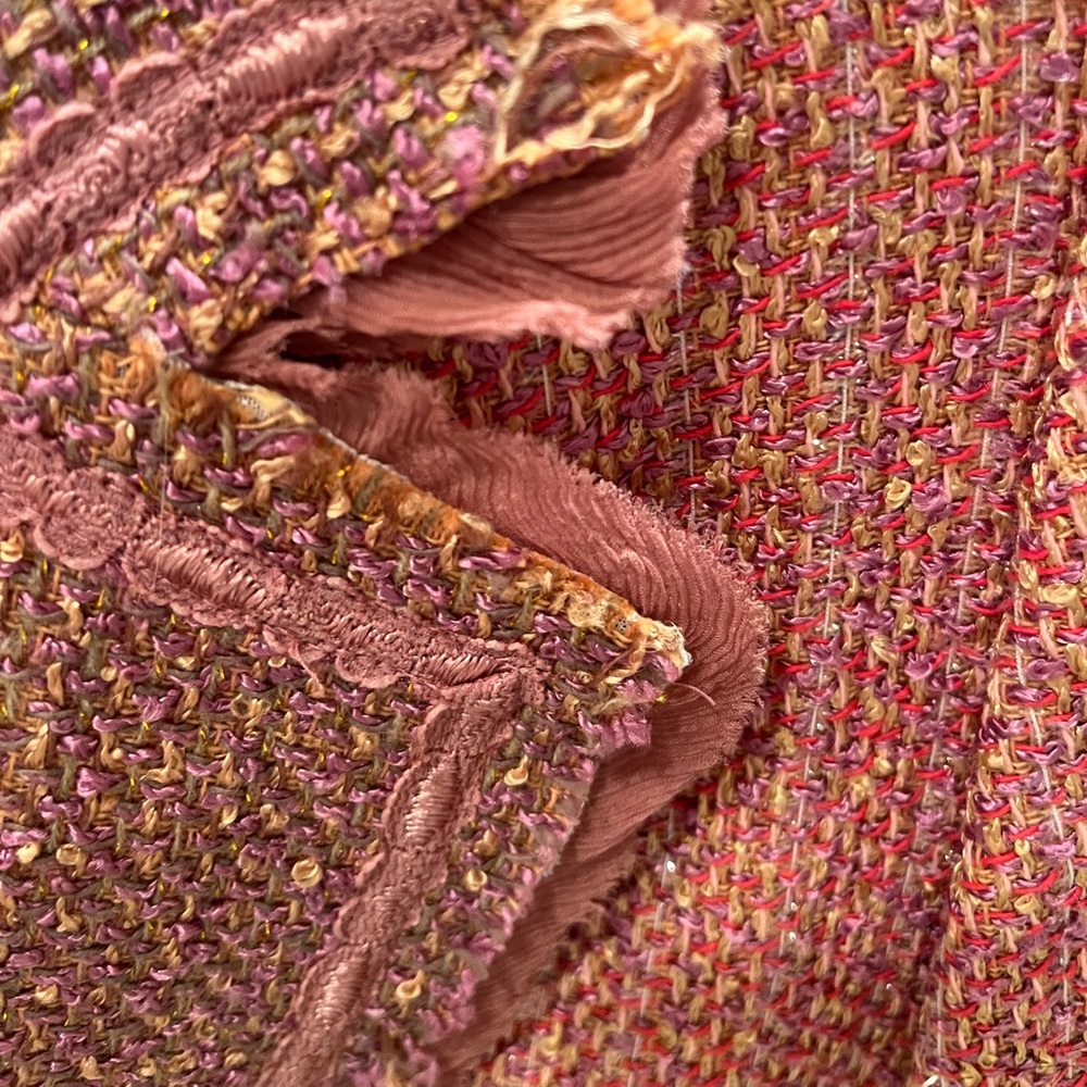 Vintage Chanel-Inspired Woven Blazer View 4